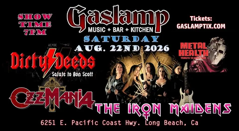 THE IRON MAIDENS with Special Guests OZZMANIA + DIRTY DEEDS + METAL HEALTH