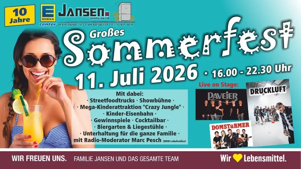 Das große Edeka Jansen Sommerfest in Baesweiler