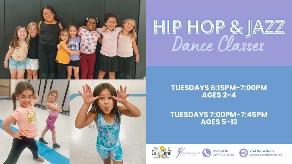 Hip Hop & Jazz Dance Classes at the William Austen Youth | Ages 2-12 | Cape Coral Center