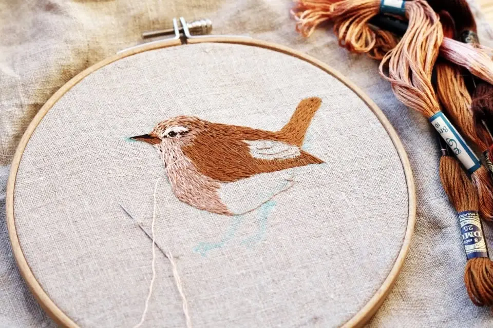 Introduktion till Fritt broderi - tema fåglar