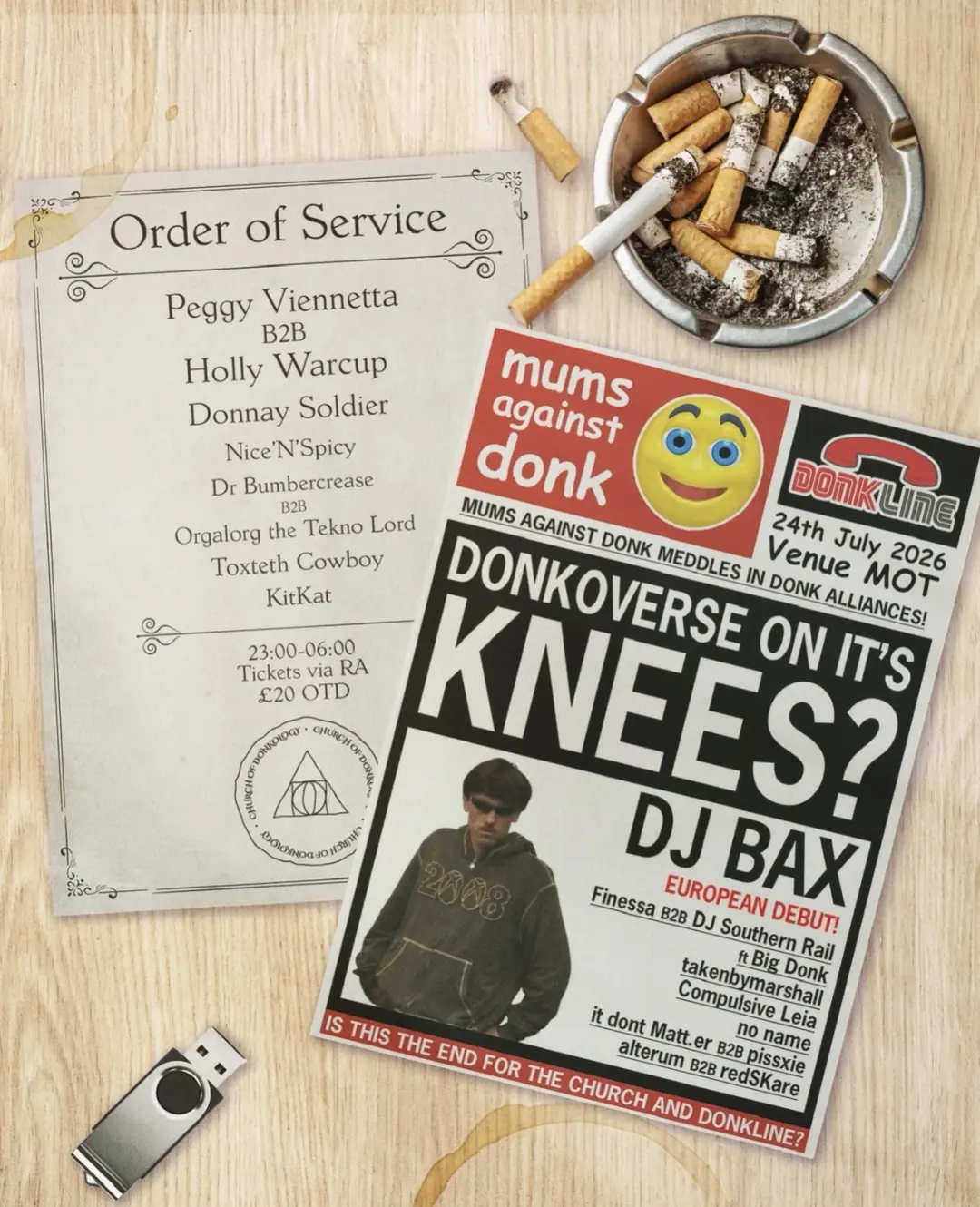 Mums Against Donk X Church of Donkology X Donkline