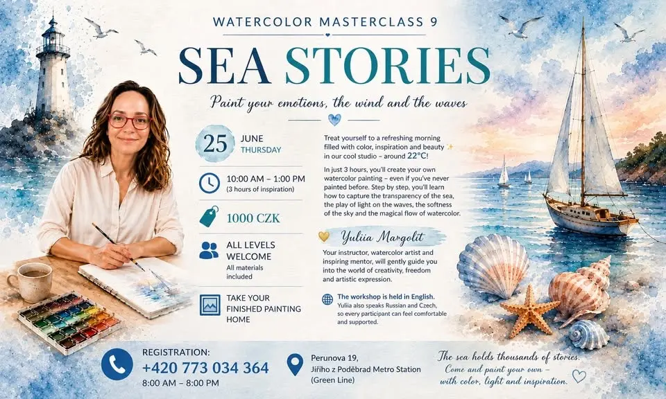 Watercolor masterclass "Sea Stories"