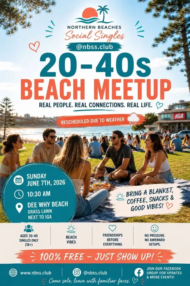 🌊 NB Vibes: 20-40s Picnic & Social Meetup @DY Beach