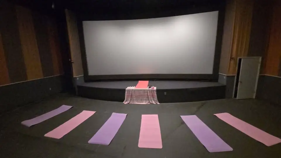 Cool Yoga for All at the Marathon Community Cinema. Yoga in a new setting with A/C!