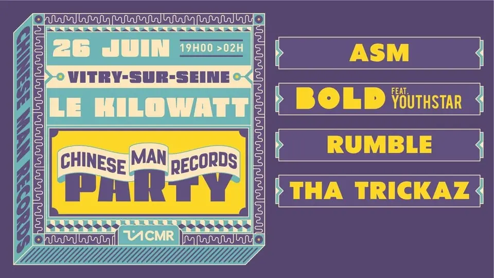 CHINESE MAN RECORDS PARTY (ASM - BOLD feat. YOUTHTARS - RUMBLE - THA TRICKAZ)- 