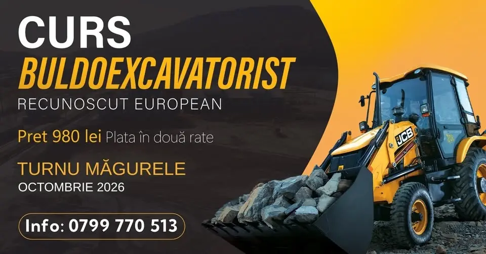 Curs Buldoexcavatorist TURNU MĂGURELE - Acreditat 