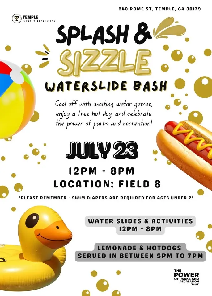 Splash & Sizzle Water Slide Bash: Free Community Event