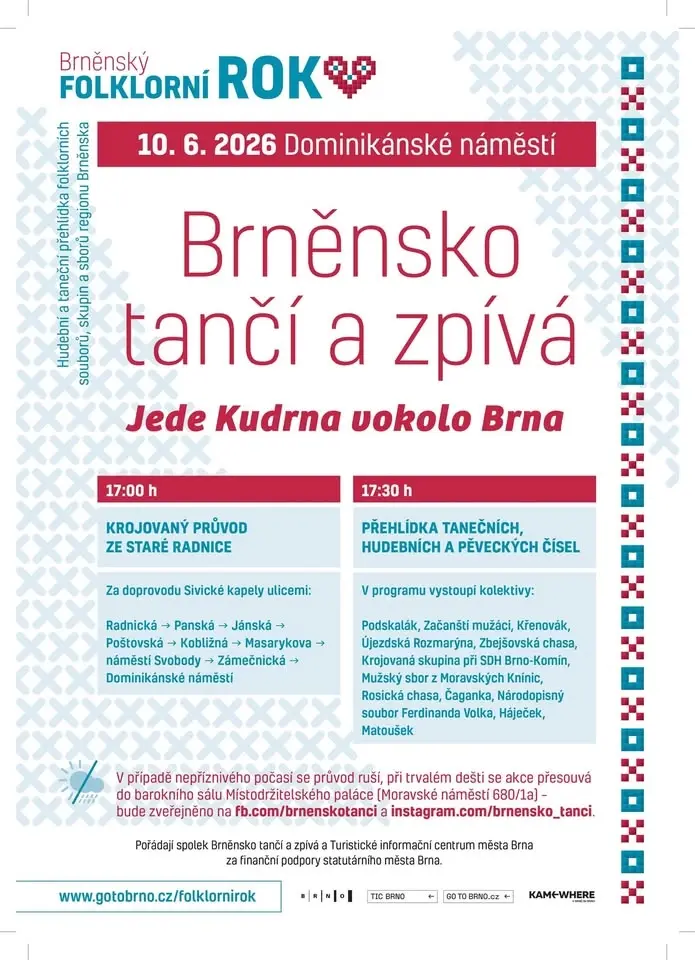 přehlídka Brněnsko tančí a zpívá: Jede Kudrna vokolo Brna