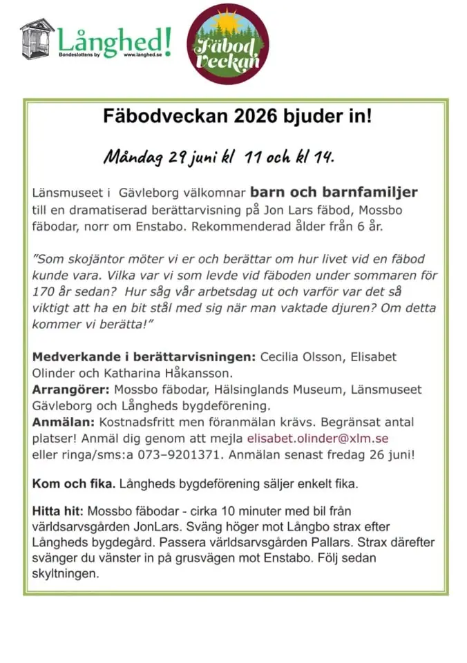 Dramatiserad berättelse på fäboden JonLars 