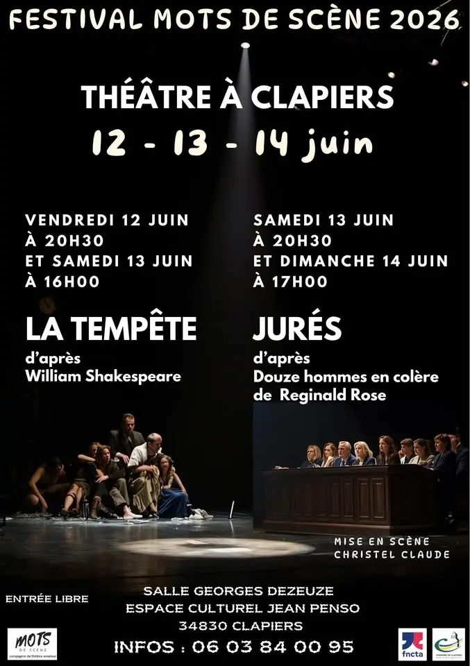Festival Mots de Scène 2026 du 12 au 14 juin ✨