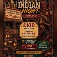 Bottomless brunch themed parties- Indian night 1 session