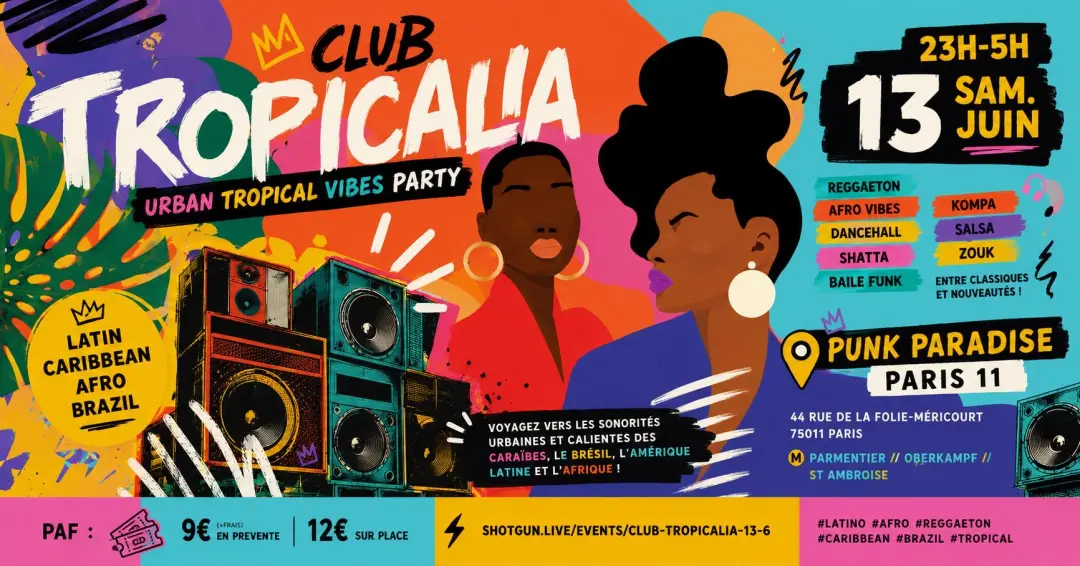 Club Tropicalia 13/6 ~ Afro, Latin, Caribbean, Brazil vibes