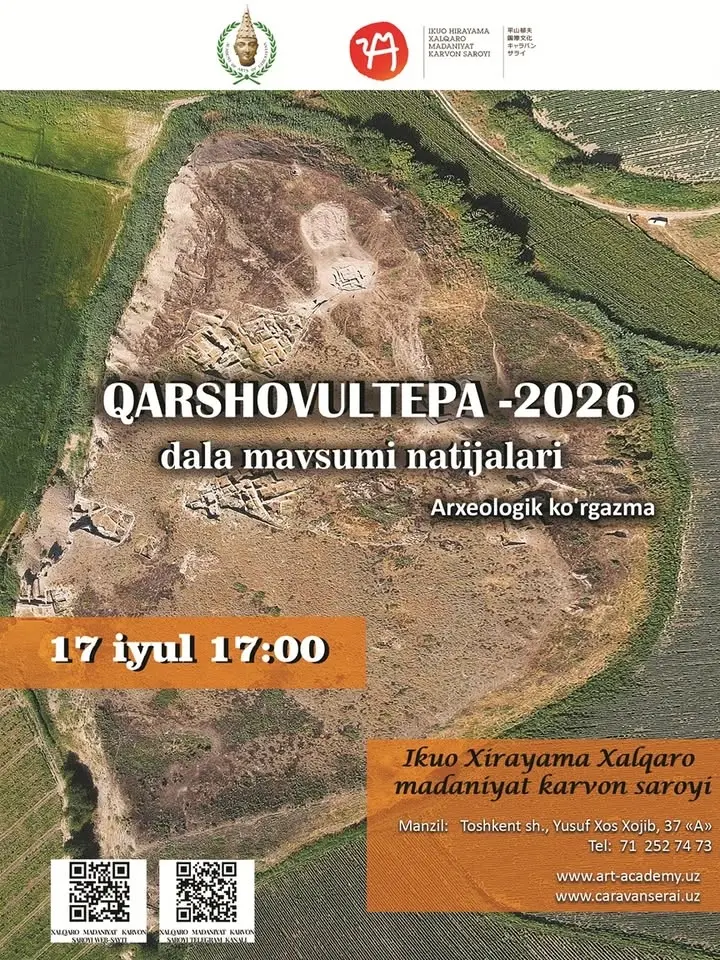 "QORSHOVULTEPA 2026: dala mavsumi natijalari" nomli arxeologiya ko'rgazmasi