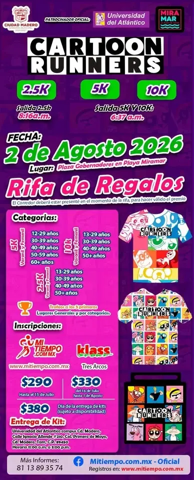 Carrera cartoon runners 2.5k,5k &10k