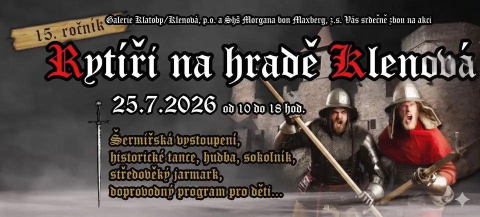 Rytíři na hradě Klenová 2026
