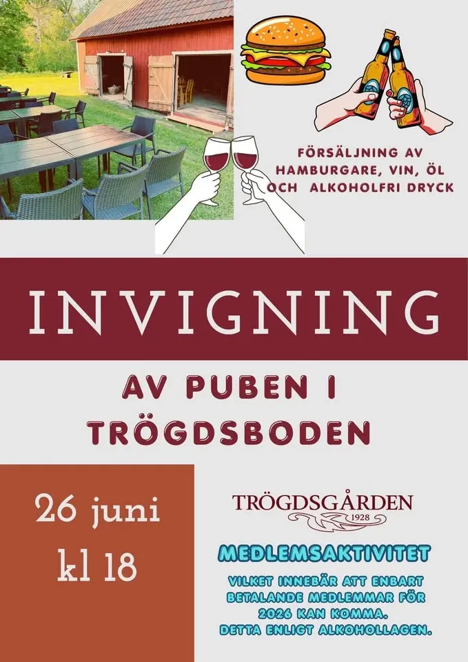 Invigning av puben i Trögdsboden
