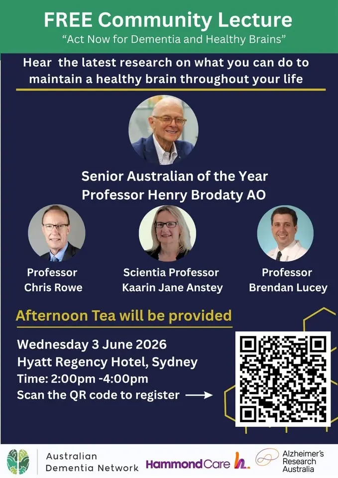 Free Community Lecture- Act Now for Dementia and Healthy Brains