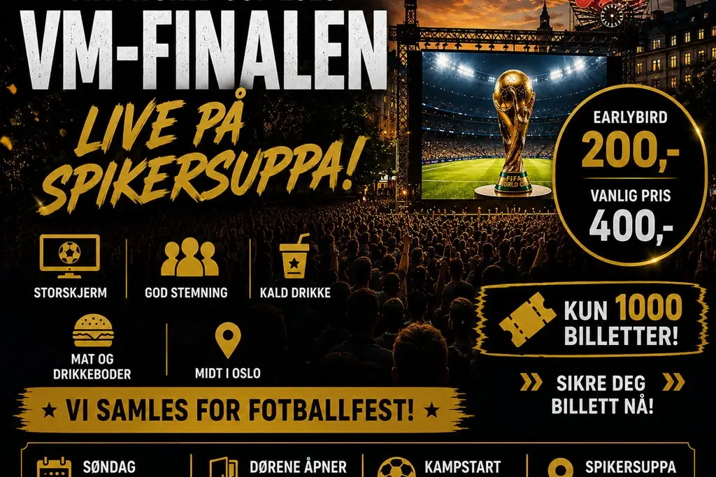 ⚽ FIFA World Cup 2026: VM-finalen LIVE på Spikersuppa