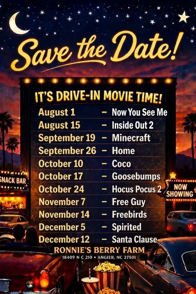 Save the Date: Drive In Movies