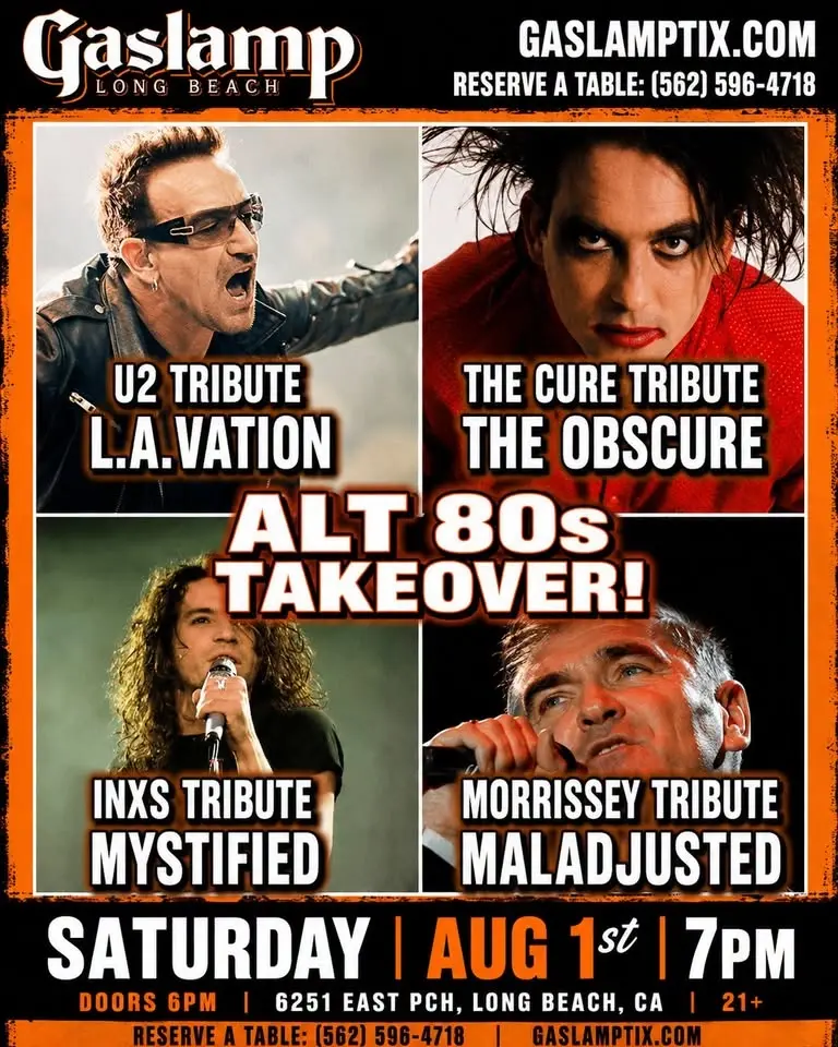 U2 + THE CURE + INXS + MORRISSEY TRIBUTES ... ALT 80s TAKEOVER!