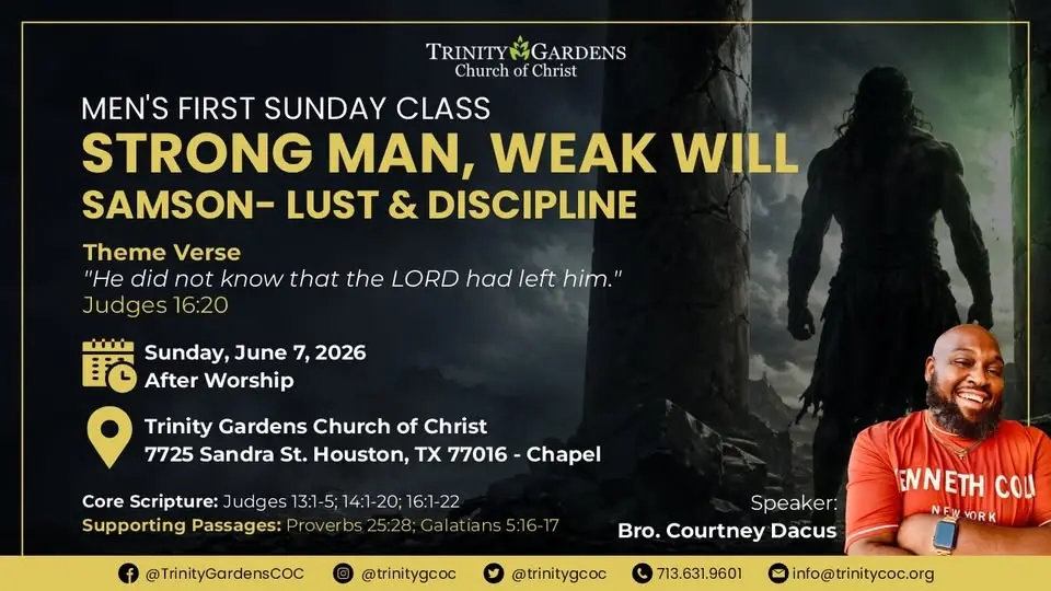 First Sunday Men's Class