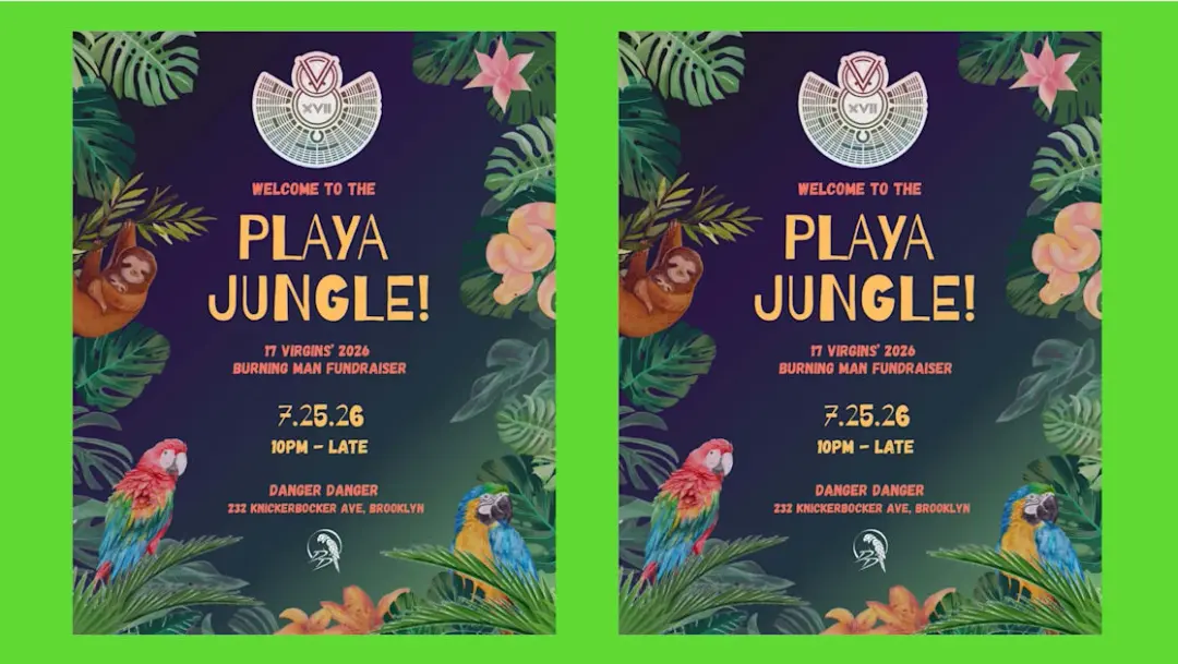 Playa Jungle! 17 Virgins 2026 Burning Man Fundrasier
