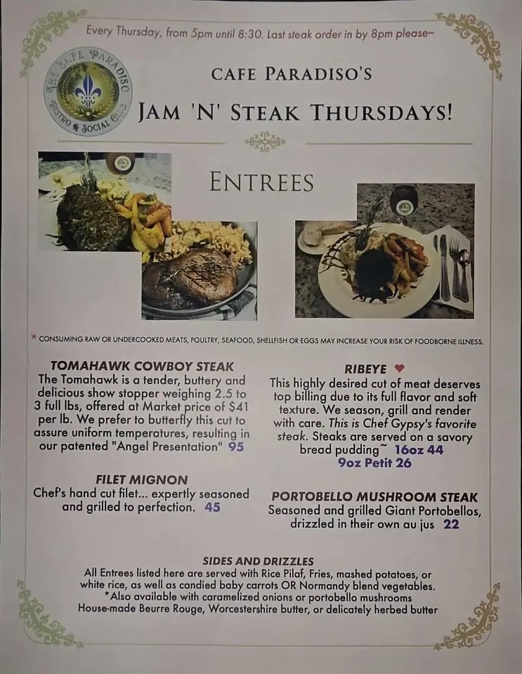 Open Mic / Jam / Steak Nights EVERY Thursday!!