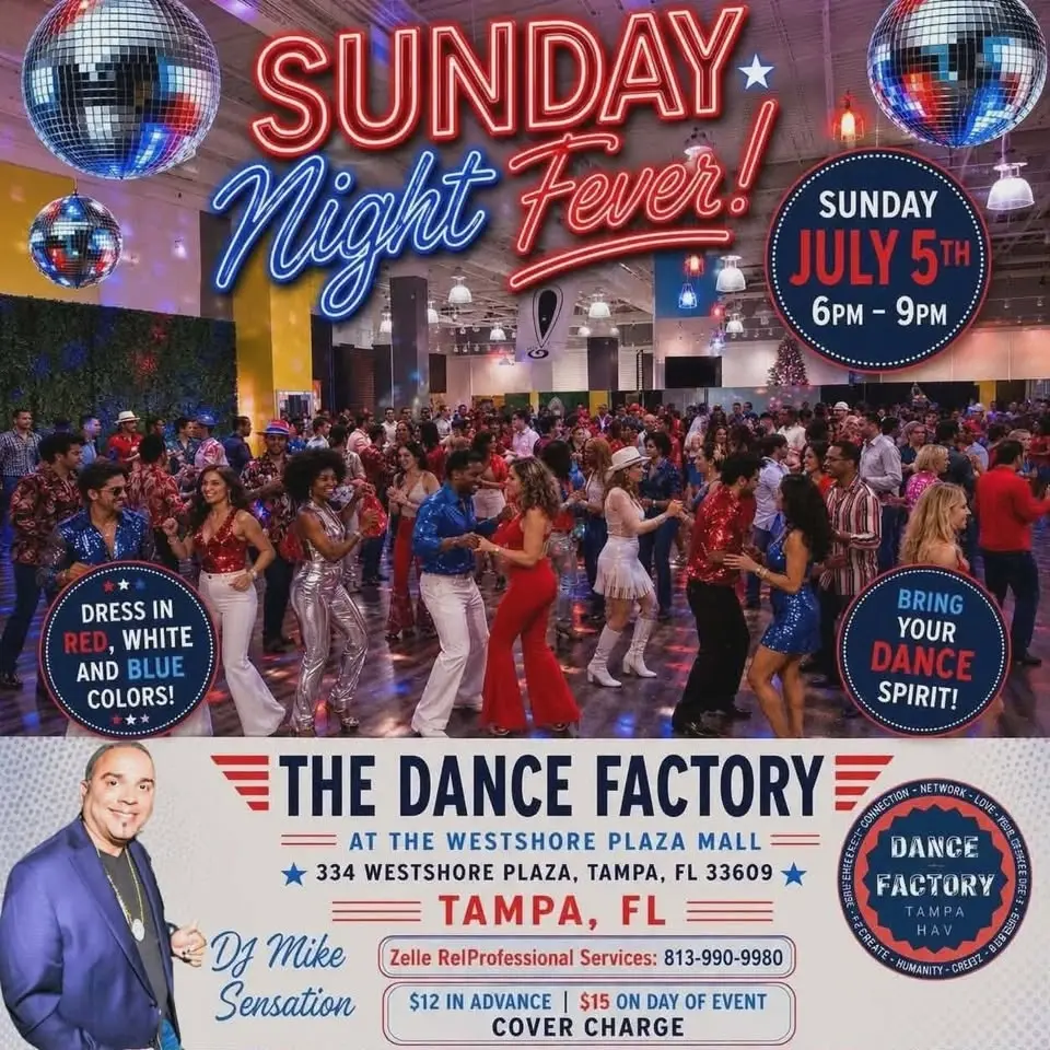 Sunday Night Fever @The Dance Factory Tampa Bay!