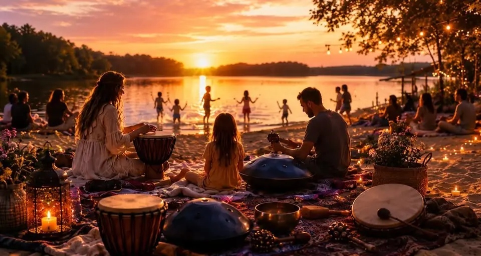 🪘Dźwięczny i Wdzięczny Piknik Rodzinny 🪇 na plaży w Jerzykowie