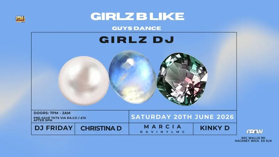 GIRLZ B LIKE: MARCIA DaVinylMC / KINKY D / CHRISTINA D / DJ FRIDAY