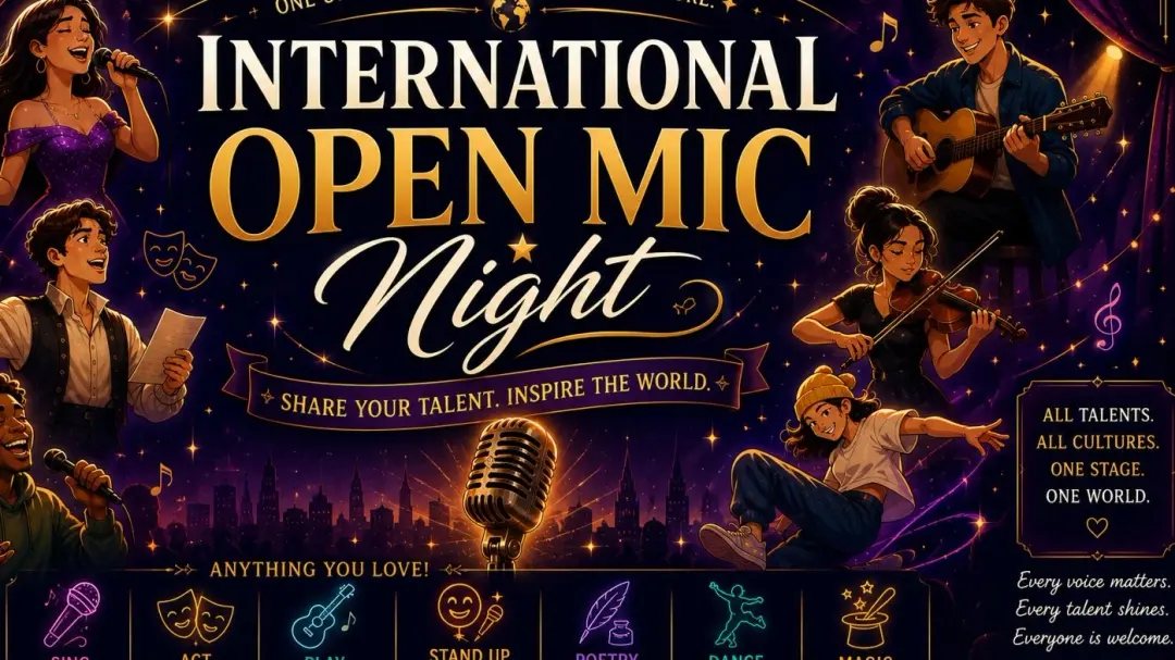 🌏 International Open Mic Night 🎙✨