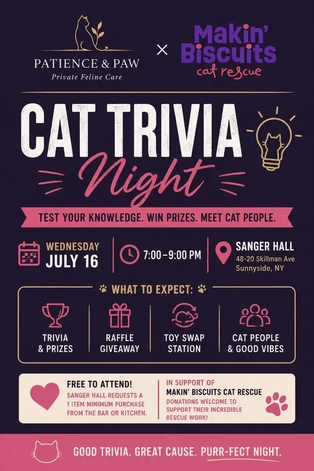 WAITLIST ONLY - Cat Trivia comes to Sunnyside!