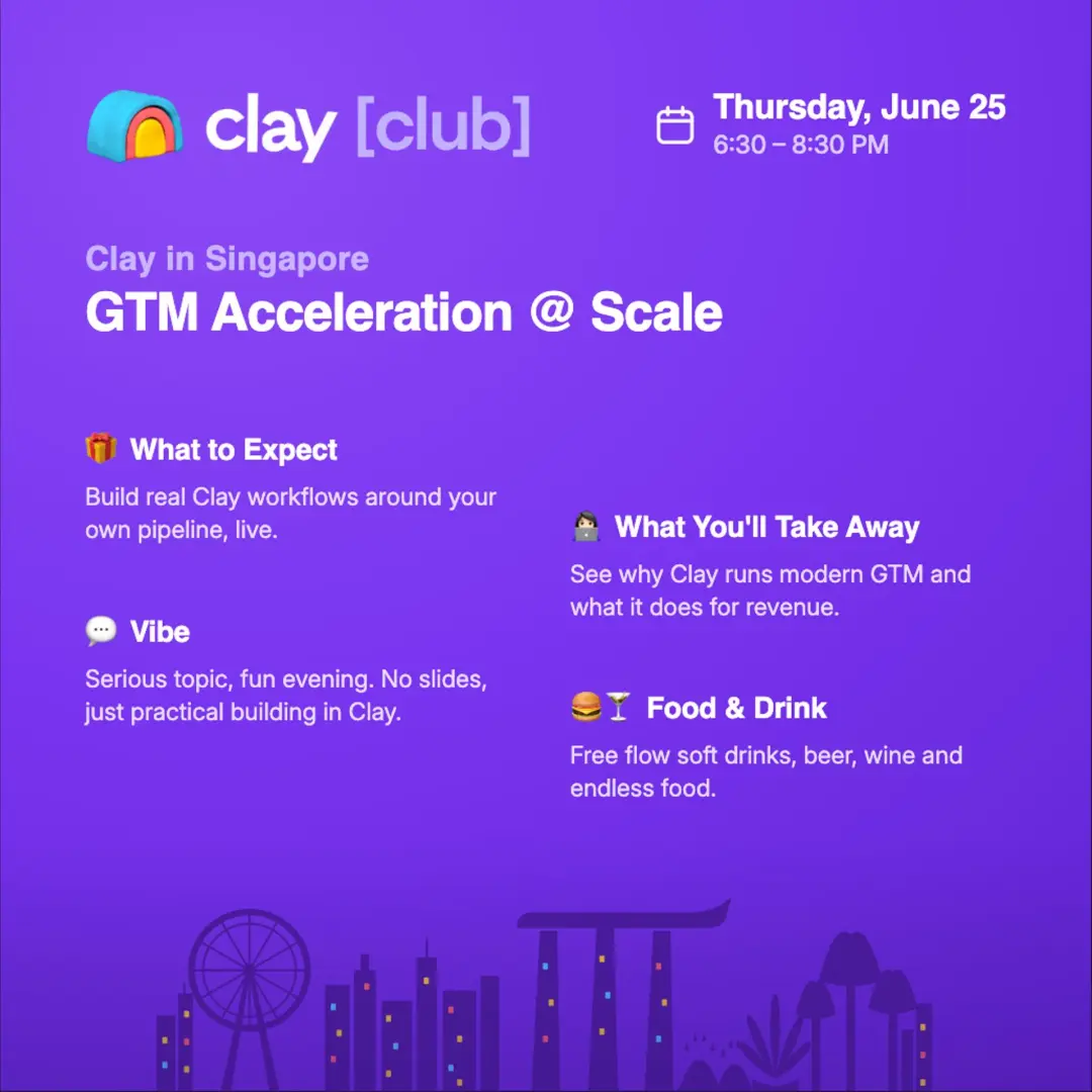 Clay in Singapore: GTM Acceleration @ Scale