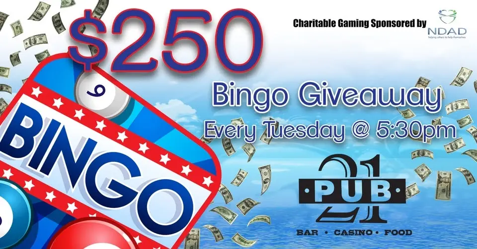 Tuesday Bingo Giveaway @ Pub 21