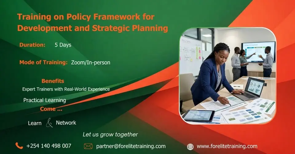 Training on Policy Framework for Development and Strategic Planning