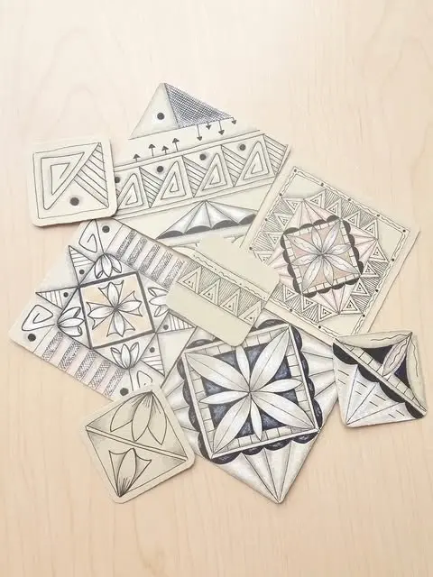 Southwest Pottery-Inspired Tangle Tiles