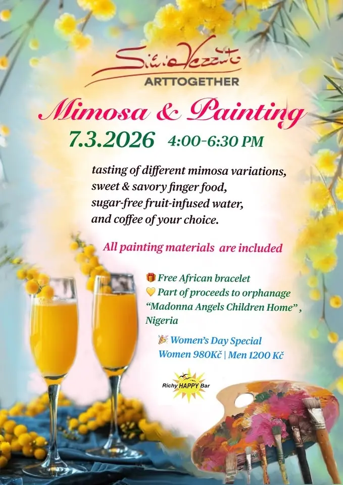 Mimosa & painting
