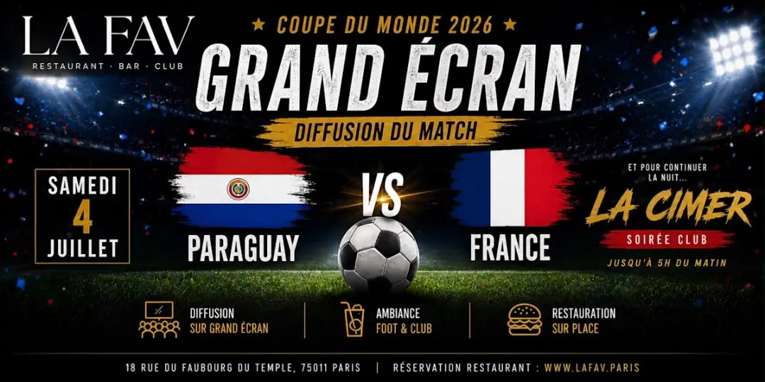 Fan-Zone Écran Géant - France / Paraguay