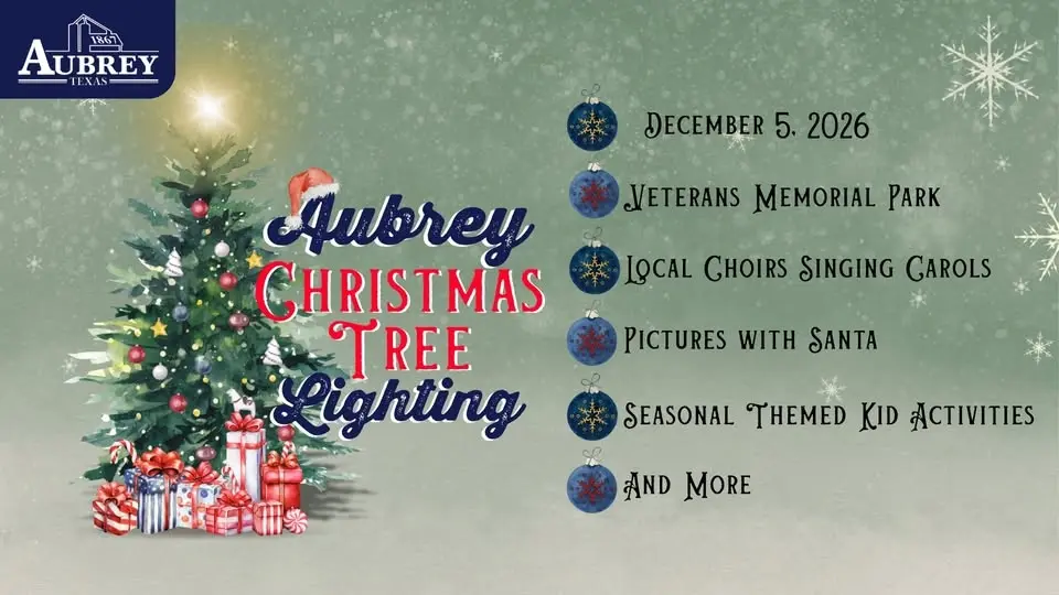 Aubrey Christmas Tree Lighting