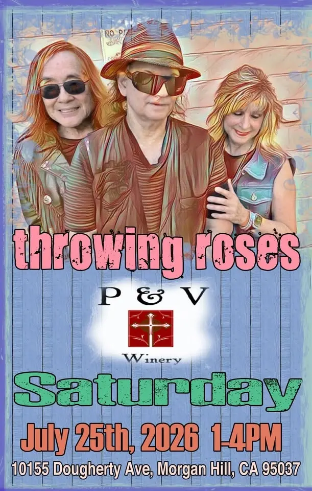 throwing roses @ P&V Winery - Saturday July 25th, 2026!!!