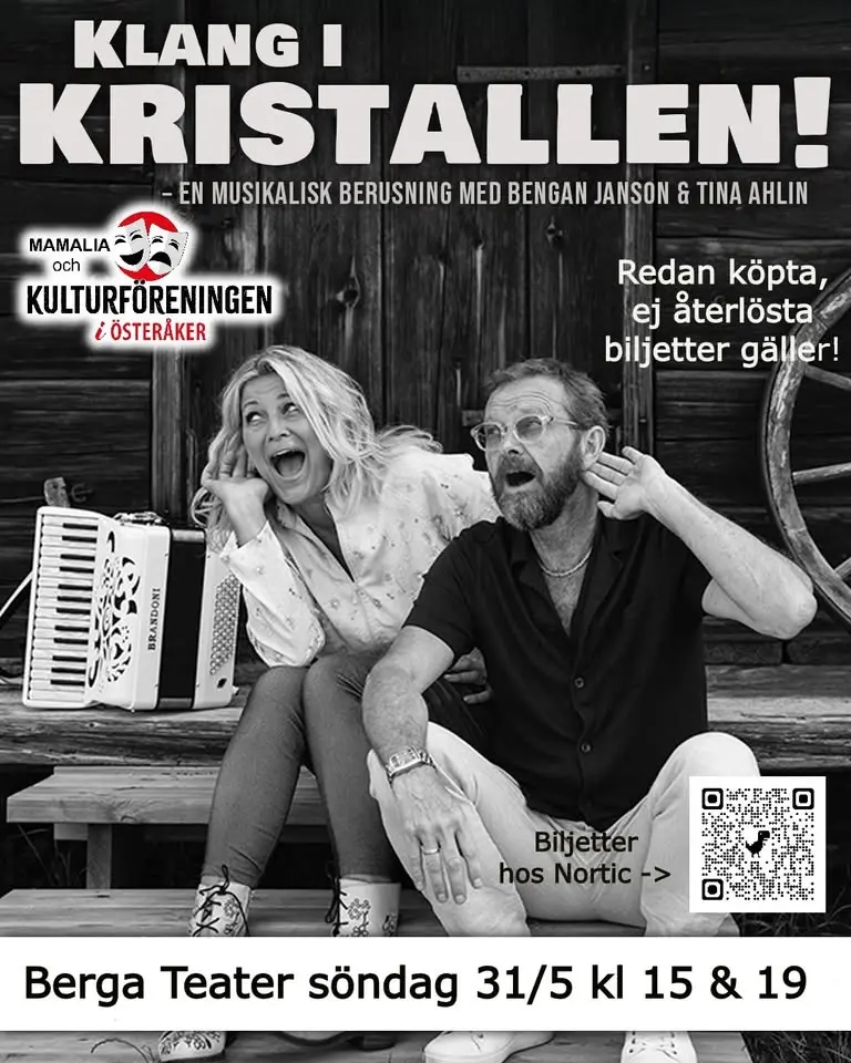 KLANG I KRISTALLEN - med Tina Ahlin och Bengan Jansson- en musikalisk berusning.