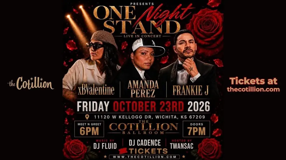 Amanda Perez w/ Frankie J · October 23 · The Cotillion · Wichita, KS