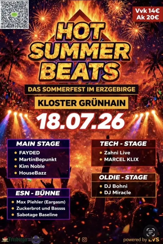 🎉 HOT SUMMER BEATS 2026 – Techno & Electronic Open Air im Erzgebirge 🔥
