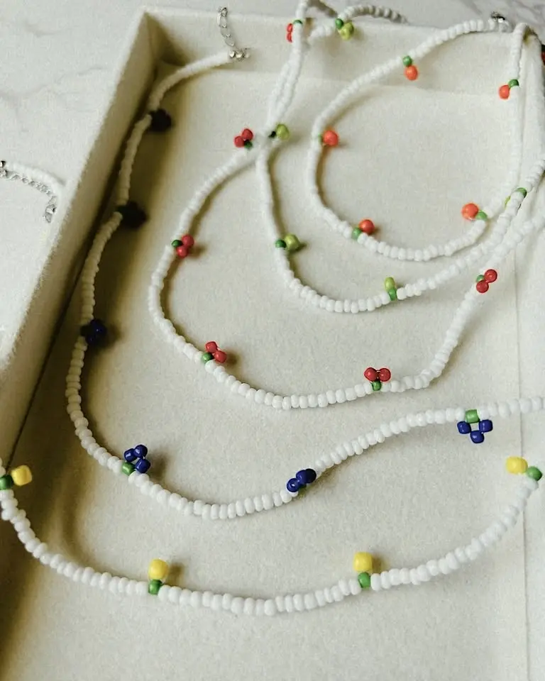 sunday crafts ✨ beaded fruit necklace