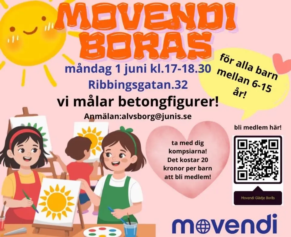 Movendi Borås målar betongfigurer