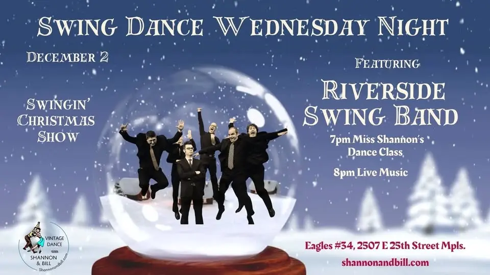 Riverside Swing Band Holiday Show at Swing Dance Wednesday 12/2