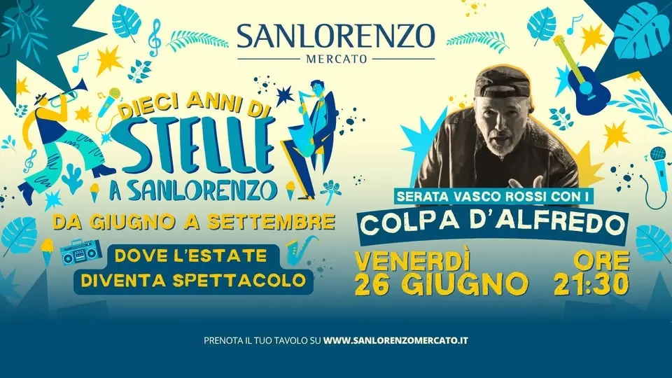 Ven. 26 giugno | Serata Vasco Rossi con i Colpa D'Alfredo 