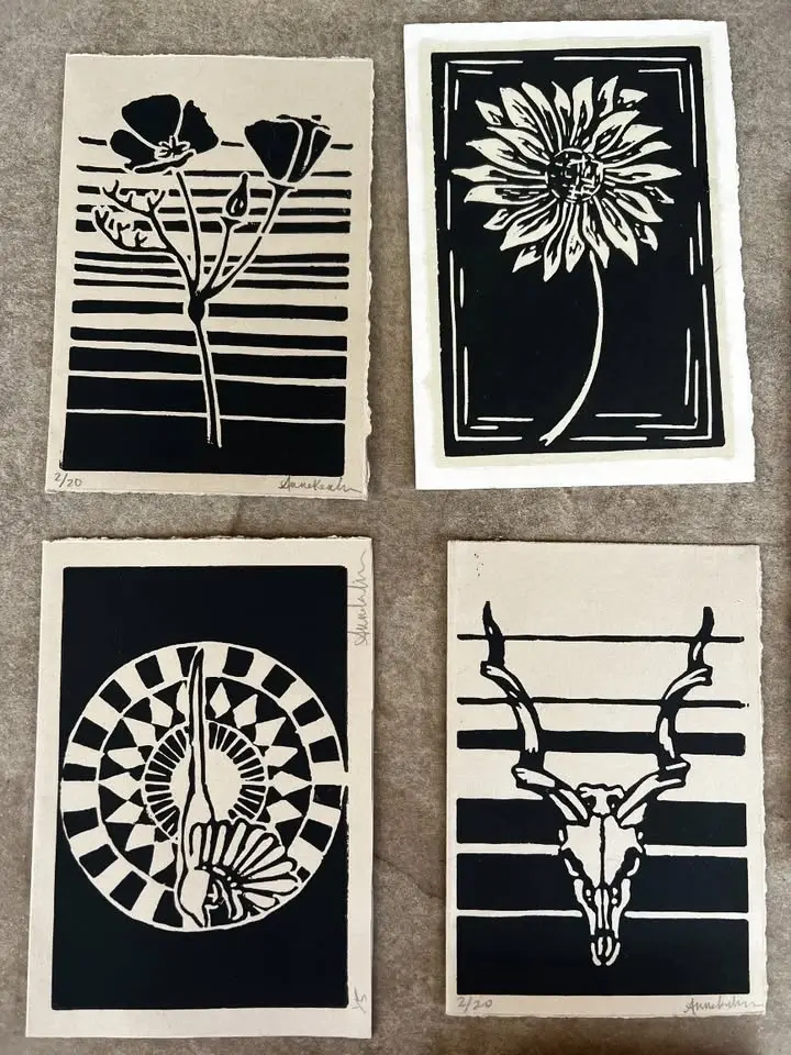 Botanical Relief Block Printing