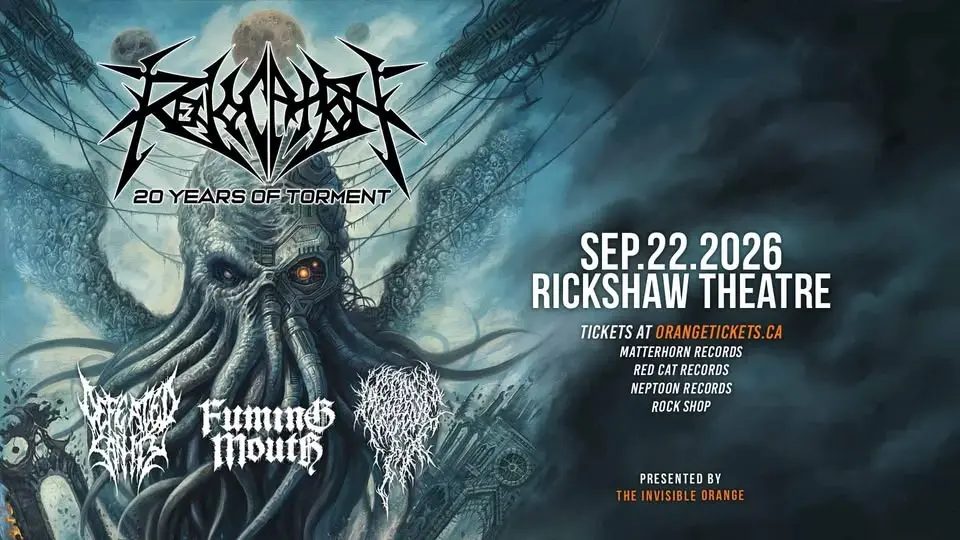 REVOCATION - 20 Years of Torment. September 22, 2026 @ Rickshaw Theatre
