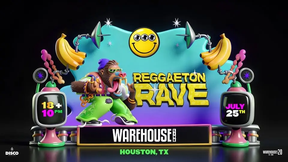 REGGAETON RAVE at Warehouse Live Midtown Saturday July 25, 2026